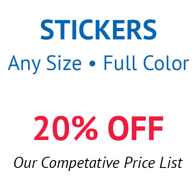 Custom stickers special offer