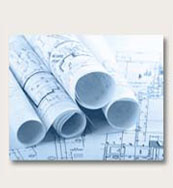 Printed blueprints and plans